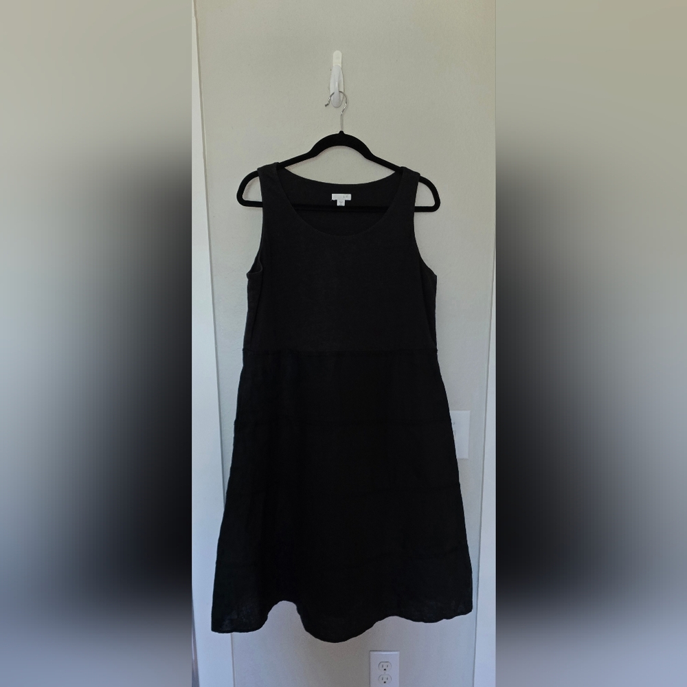 J. Jill Linen Tiered Dress Size Medium Petite